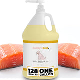 Salmon Oil for Dogs by Buddys Best - 1 Gallon (128oz) | 100% Norwegian Fish Oil | Human-Grade & Odorless | Omega 3 Supplement fo