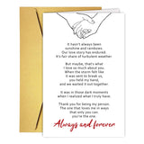 Romantic Anniversary Card for Husband Wife Partner Couple Spouse Fianc Fiancee, Sweet ValentineS Day Card Gift for Her Him Bo