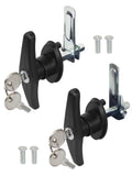 Quality Life Truck Cap Camper Shell T-Handle Lock Latch Replacement Parts, Truck Bed Topper Door Locking Kit Accessories with Ke