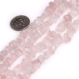 Genuine Rose Quartz Chip Beads 5-8mm Irregular Shaped Tumbled Chips Stone Crystal Loose Bead for Jewelry Making 1 Strand 32