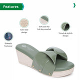 Ortho Joy Fancy Doctor Slippers || Comfortable Wedges Sandals For Women Stylish,Light Green,7,B0B31Z74R5