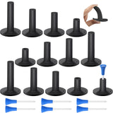 12 Pieces Golf Range Tees Set Rubber Golf Tees for Range Mats Driving Range 6 Pieces for Practice Mat Mixed Size(Black and White