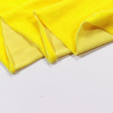 The Wide 60 Spandex Velvet Fabric for Costume, Apparel, Craft and Sewing by 2Yards(Yellow 2Yards)