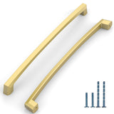 KNOKLOCK 10 Pack 9 Inch(228mm) Kitchen Cabinet Handles Brushed Gold Cabinet Pulls Kitchen Cabinet Hardware Drawer Pulls for Dres