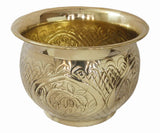 Buyerwell Decorative Round Carved Planter (Diameter 10, Height 7) Inch