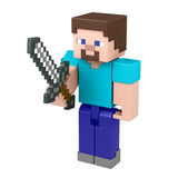 Minecraft Steve Action Figure, 3.25-in, with 1 Build-a-Portal Piece & 1 Accessory, Building Toy Inspired by Video Game, Collecti
