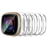 KPYJA Screen Protector for Fitbit Sense 2/Versa 4 Case, Soft TPU Plated Case All-Around Protective Screen Full Cover Bumper for