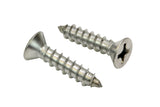 Bolt Dropper #12 X 1 Stainless Steel Flat Head Phillips Wood Screw, (50 pc), 18-8 (304) Stainless Steel Sheet Metal Screws - T