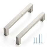 Ravinte 25 Pack Cabinet Handles Square Cabinets Cupboard Handles Brushed Nickel Drawer Pulls Stainless Steel Kitchen Cabinet Pul