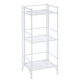 Convenience Concepts Xtra Storage Shelves - 3-Tier Folding Metal Shelving, Modern Shelves for Storage and Display in Living Room