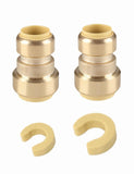 (Pack of 2) EFIED Push Fit 1/2 x3/8 Reducing Coupling, Push-to-Connect Plumbing Fitting for Copper, Pex, CPVC With 2 Disconnect