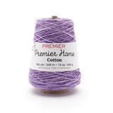 Premier Yarns Home Cotton Cone Yarn, Ideal Knitting and Crochet Supplies, Made of Recycled Cotton and Polyester, Violet Splash,