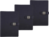 Corporate Culture Black Diary With Magnetic Flap | Set Of 3 | Planner | Organizer | Perfect For Office Home School Business Writ