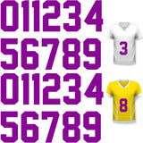 Zonon 22 Pieces Iron on Numbers T Shirt Heat Transfer 0 to 9 Jersey Numbers for Team Uniform Sports(Purple,8 Inch)