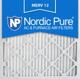 Nordic Pure 25x25x1 (24 1/2 x 24 1/2 x 3/4) Pleated MERV 12 Air Filters 6 Pack