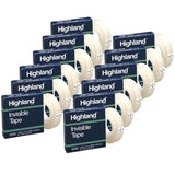 Invisible Tape, 1/2 x 1296, 12 Rolls