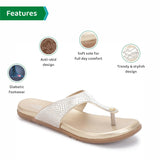 Ortho Joy Fancy Doctor Slippers || Comfortable Sandals For Women Stylish,Light Cream,4,B0B6BQG54V