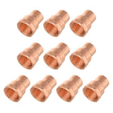(Pack of 10) EFIELD 1/2-Inch C x FNPT Copper Female Adapter, LF Copper Plumbing Fittings with Sweat Solder X FNPT Connection