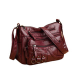 Snappsy Women Shoulder Bag Soft Pu Leather Crossbody Bag Pouch For Gifts Summer Work Red