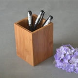 UNIVERSAL ARTS Solid Wood Desk Pen Pencil Holder Stand Multi Purpose Use Pencil Cup Pot Desk Organizer