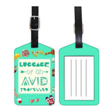 Nutcase Designer Luggage Travel Baggage Tags Single Tag With Name Card Inside Avid Traveller (Green)