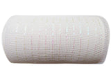 6 inch x 30 feet(10 Yards)-YYCRAFT Metallic Poly Mesh Ribbon(White)