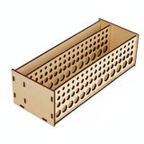 ECOMISTIQ 67 Holes Paint Brush Rack Detachable Wooden Stand DIY Paintbrush Easy Assembly for Art Studio, Painting Workshop, Craf