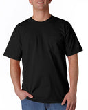 Bayside Usa-Made Short Sleeve T-Shirt With A Pocket - Black, S