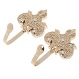 ECOMISTIQ 2 Piece Vintage Window Curtain Hooks Tieback Tassels Holdbacks Hanger Golden | Treatment Hardware Treatments &