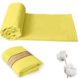 KEPYDRMTF 58 Wide 100% Combed Cotton Fabric By The Yard, Yellow Fabric, Soft and Durable, Quilting Material for Sewing and DIY