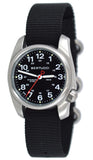 BERTUCCI 36 mm Stainless Steel Field Watch - A-1S Field - Black Dial, Defender Olive Nylon Band 11012