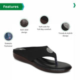 Ortho Joy Fancy Doctor Slipper For Women || Orthopedic Fashionable Women Slipper,Black,3,B0BRNLQVZP