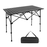 Byliable Camping Table Folding Portable Camp Aluminum Fold Up Lightweight Roll Up Table Adjustable Height with Carry Bag Indoor