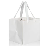 INJOOYAA White Square Gift Bags 12 Large Paper Bags Rope Handle Square Bottom Party Favor Bags 1 Piece (12 x 12 x 12 inch, Whi