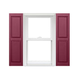 Homeside Raised Panel Vinyl Shutters (1 Pair)- 12 x 35 - Berry