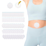 50pcs Castor Oil Belly Button Wrap, 5 Styles Self-Adhesive Cotton Castor Oil Patches No Leakage Highly Absorbent Heart Star Flow