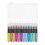 KINGART 58112 Metallic GEL STICK Set, Artist Pigment Crayons, 12 Rich Metallic Colors, Water Soluble, Creamy, and Odorless, Use