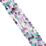 BEADIA Irregular Natural Fluorite Stone Loose Semi Gemstone Beads for Jewelry Making 7-10mm 38cm
