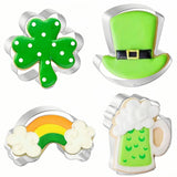 JOB JOL Shamrock Cookie Cutters 4 PCS, 3, 3.5, 4