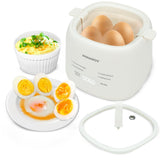 MINANOV Egg Maker - Electric Egg Cooker with Auto Shut Off and Alarm- Egg Maker Machine for Hard Boiled, Soft Boiled, Steamed Eg
