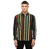 Pepe Jeans Mens Casual Shirt | Mens Striped Shirt | Regular Fit | Vertical Stripes | Long Sleeves | Available in Plus Sizes, red and black, XL