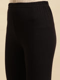 Rangita Women Cotton Black Solid Full Length Churidar, M