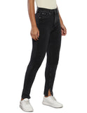 Calvin Klein Women’s High Rise Skinny Fit Jeans, Black (Denim Black), 28W/30L