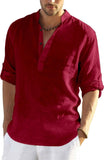 Bellstone Men'S Cotton Blend Solid Regular Shirt (Kurta800_Burgundy_S
