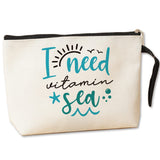 Jztco Inspirational Beach Lover Gifts Makeup Bag Women Beach Accessories for Women Sunscreen Bags for Cute Funny Birthday Gifts