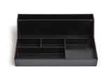 TRU RED Plastic Desktop Organizer, 6Compartment, Black