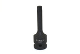 TEMO IP50 3 Inch Long Black Impact Torx Plus 6 Point Socket Bit 1/2 Inch Square Drive Auto Repair Tool