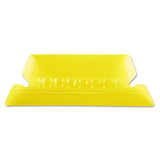 Hanging File Folder Tabs, 1/5 Tab, Two Inch, Yellow Tab/White Insert, 25/Pack