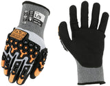 Mechanix Wear SpeedKnit M-Pact S5EP08 Gloves - Durability Gloves for Impact Protection - Touchscreen Capable - Snug Fit - Machin