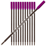 Jaymo Replacement for Cross 8511/8513/8515 Measures 4.563 in / 116 mm Long Ballpoint Pen Refill 12 Purple
